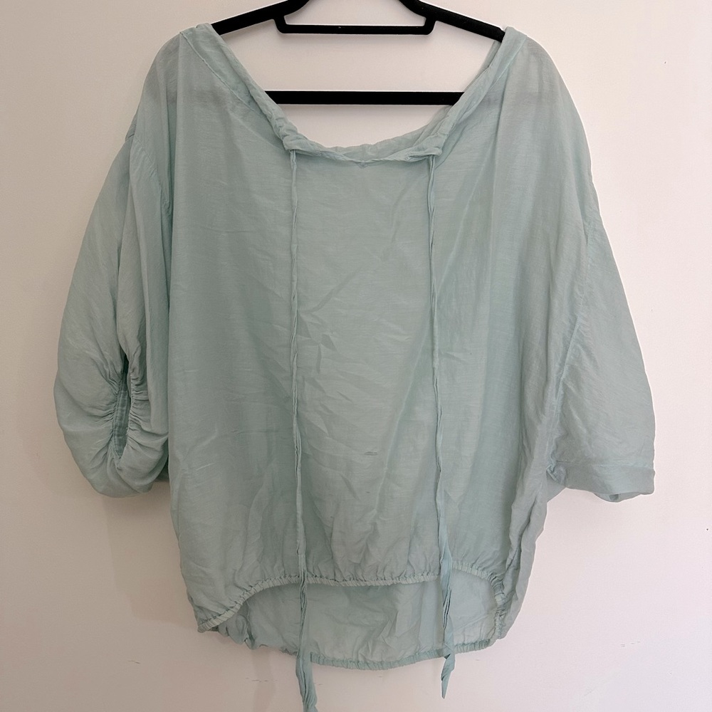 Light blue billowy soft CP Shades blouse. Size M.